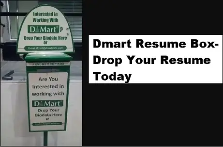 Dmart Resume Drop Box at store
