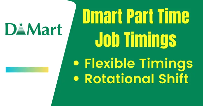 d-mart part time job timings